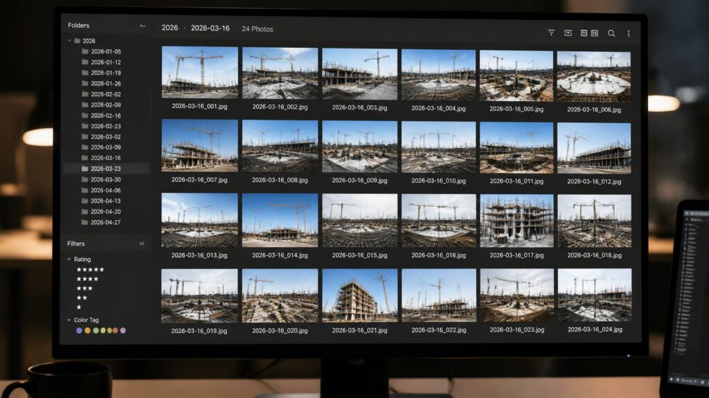 Galerie de photos de chantier classées par date et par zone après un reportage photo | C.lechantier